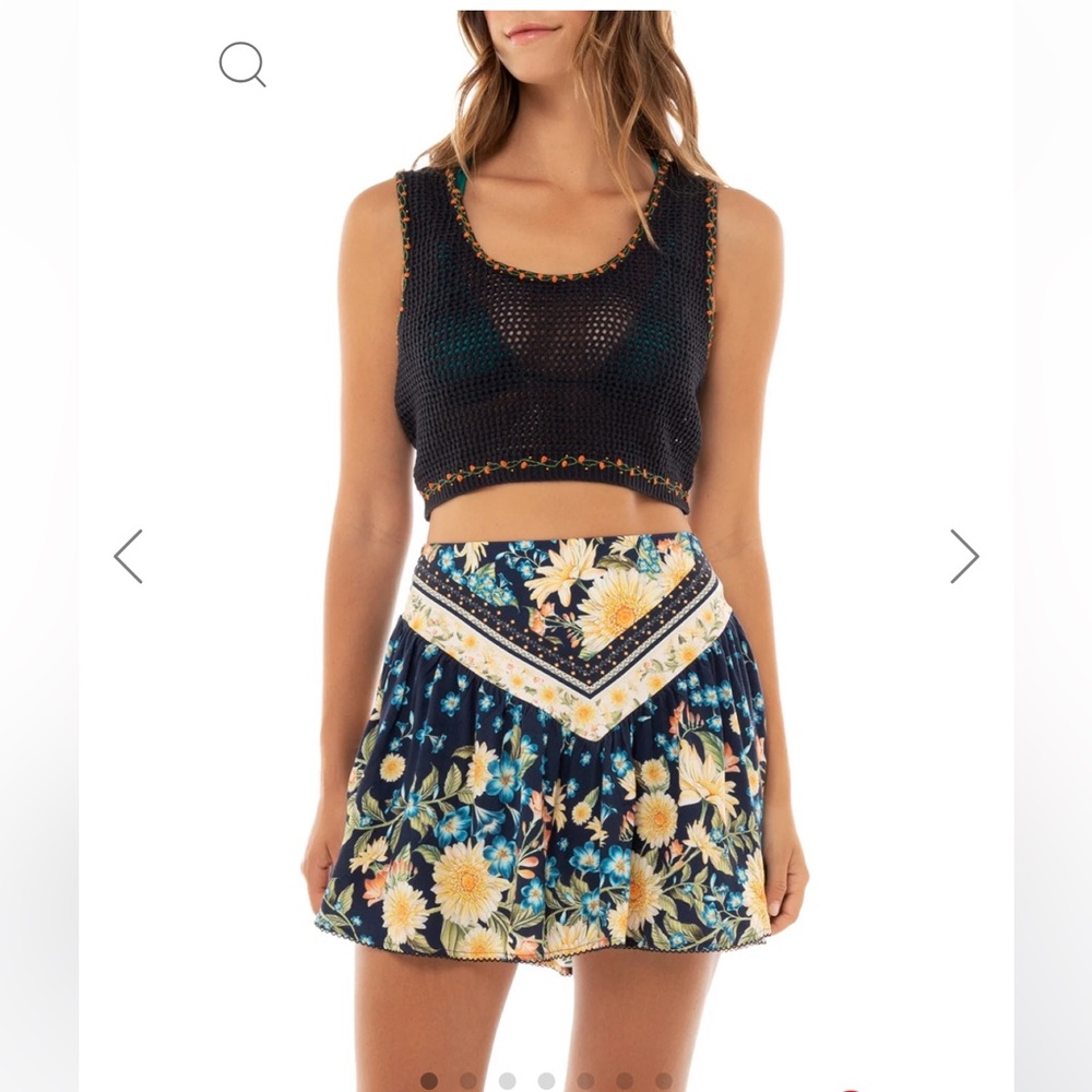 NWT Aguabendita Jardim  Brit Crop Top - Picture 2 of 8